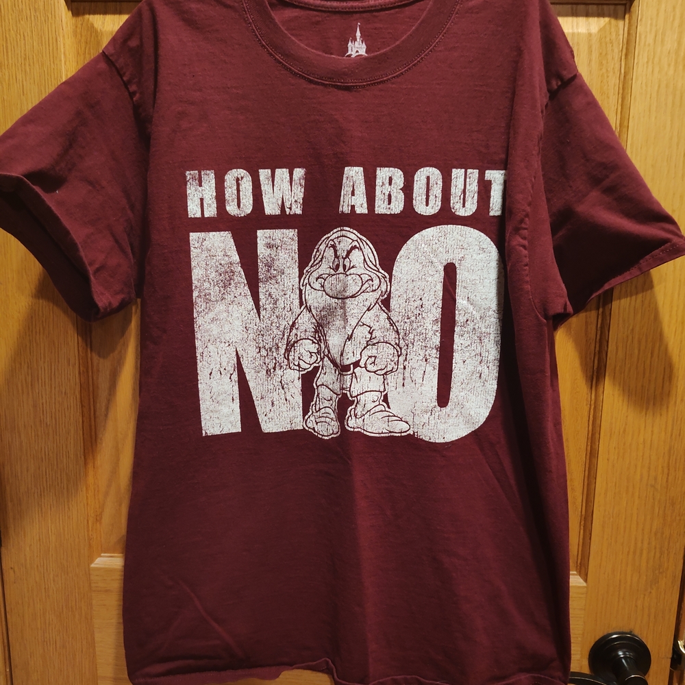 Disney L Maroon Grumpy Tee